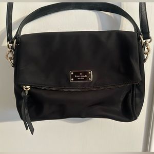 Kate Spade fold over black bag purse